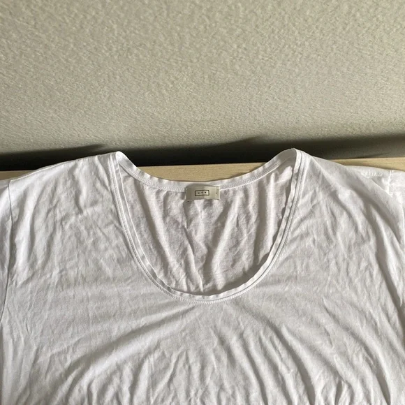 AYR All U Tee Scoop Neck Short Sleeve Basic Solid White Size Large - Picture 6 of 11